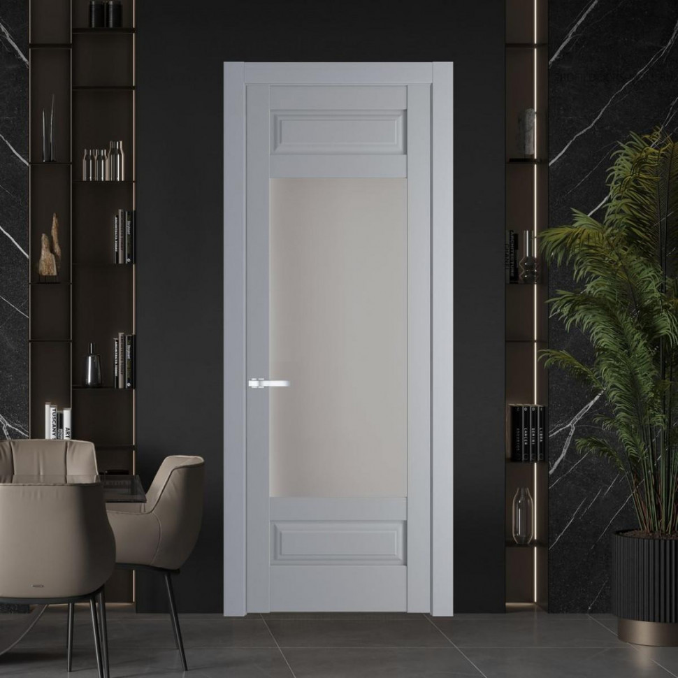 Межкомнатная дверь ProfilDoors 4.3.3 PD цвет Смоки вставка Матовое