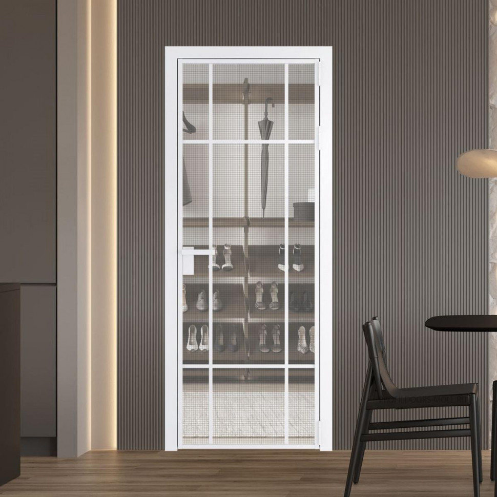 Межкомнатная дверь ProfilDoors 8 AG стекло Рэте цвет профиля Вайт