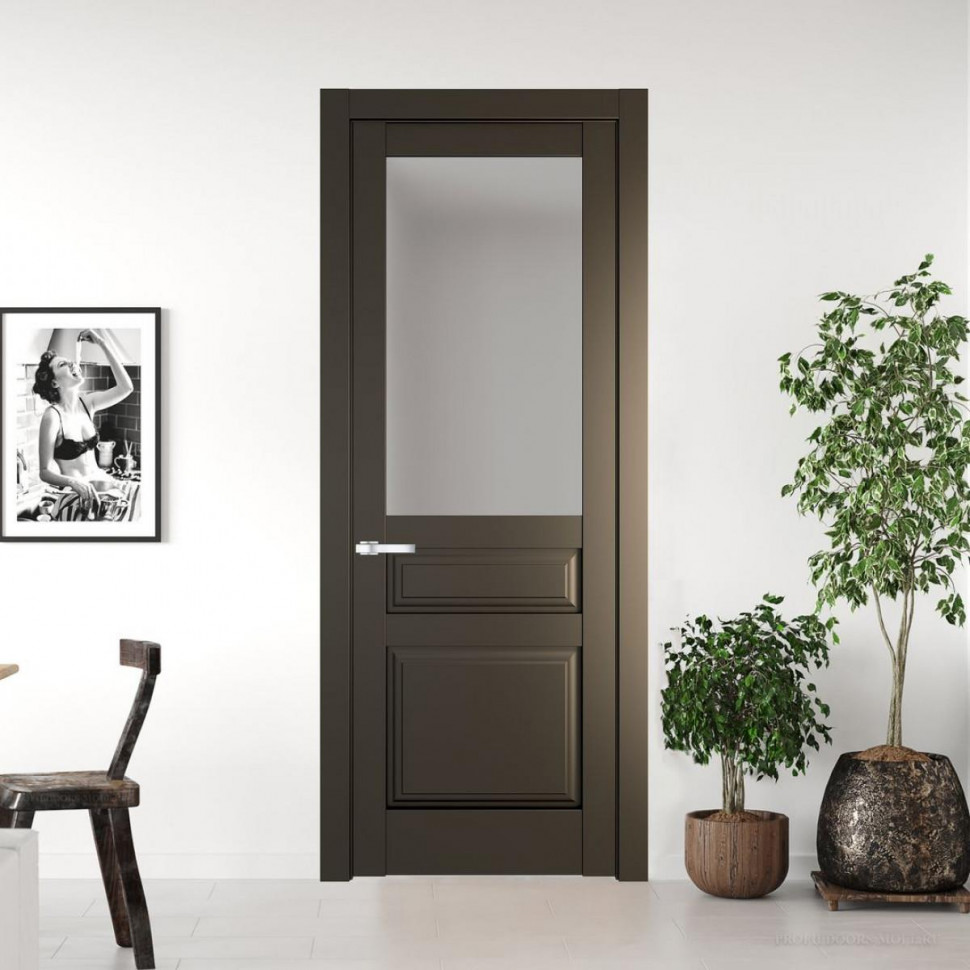 Межкомнатная дверь ProfilDoors 4.5.3 PD цвет Перламутр бронза вставка Матовое