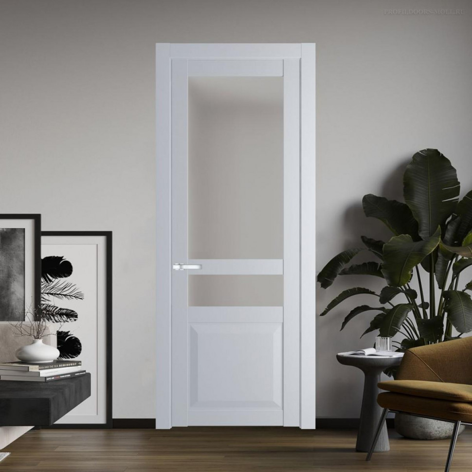 Межкомнатная дверь ProfilDoors 1.5.4 PD цвет Лайт Грей вставка Матовое