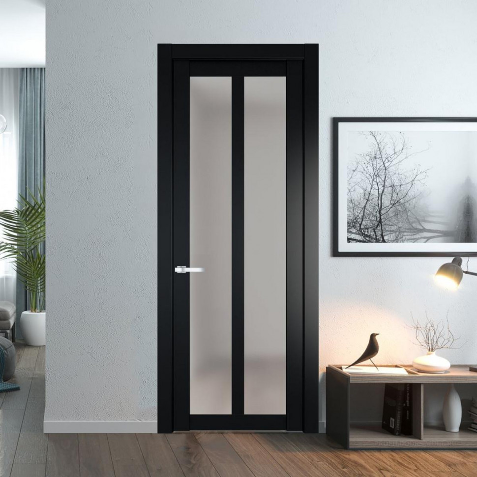 Межкомнатная дверь ProfilDoors 1.7.2 PD цвет Блэк вставка Матовое