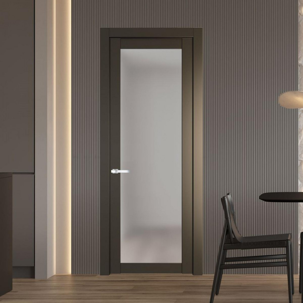 Межкомнатная дверь ProfilDoors 2.1.2 PD цвет Перламутр бронза вставка Матовое