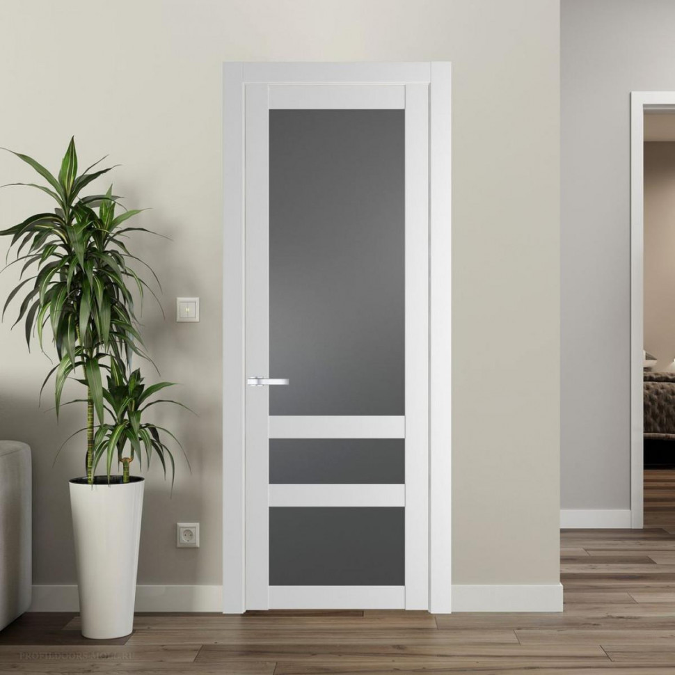 Межкомнатная дверь ProfilDoors 2.5.2 PD цвет Крем Вайт вставка Графит