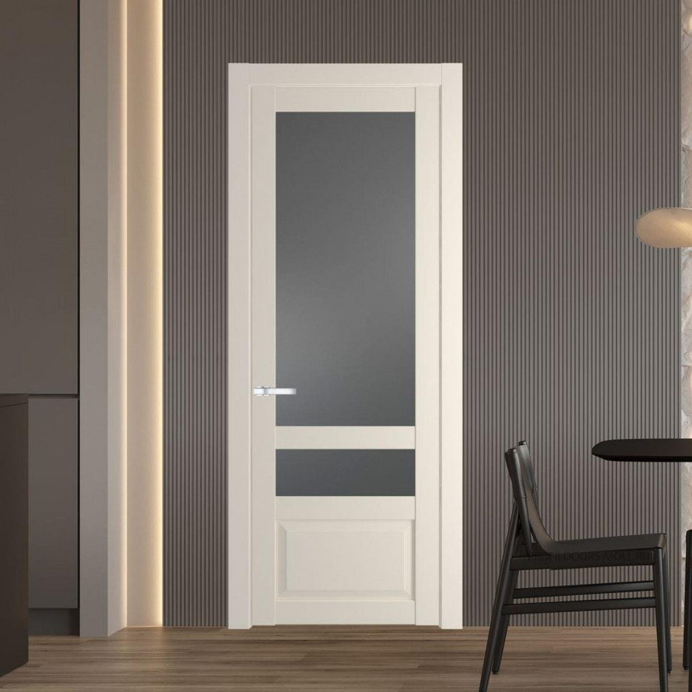Межкомнатная дверь ProfilDoors 2.5.4 PD цвет Кремовая Магнолия вставка Графит