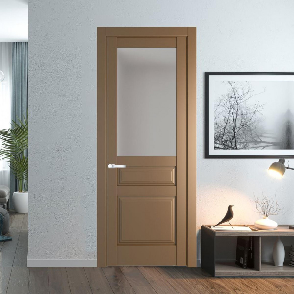 Межкомнатная дверь ProfilDoors 4.5.3 PD цвет Перламутр золото вставка Матовое