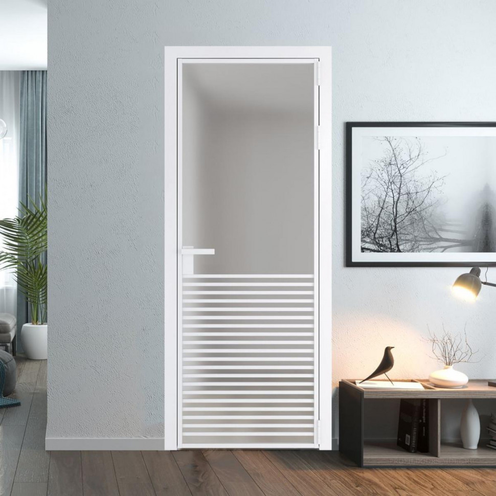 Межкомнатная дверь ProfilDoors 16 AG стекло Матовое цвет профиля Вайт