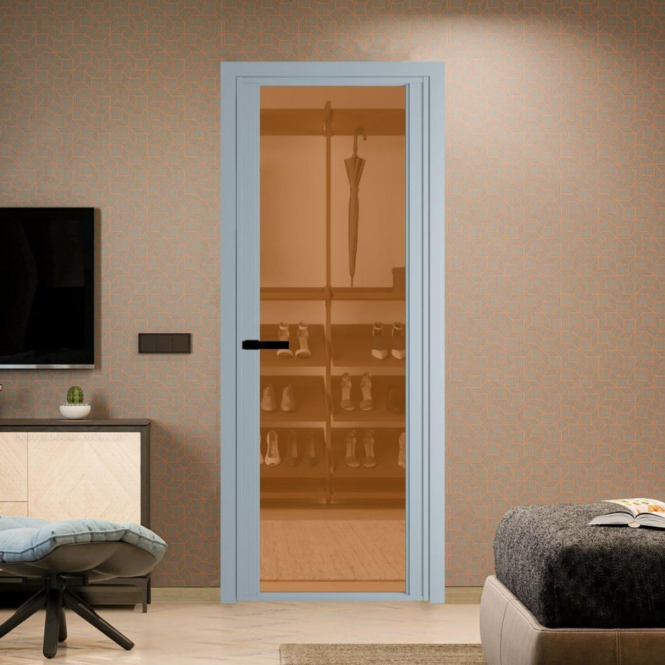 Межкомнатная дверь ProfilDoors 2 AGP Золотистая бронза профиль Серебро