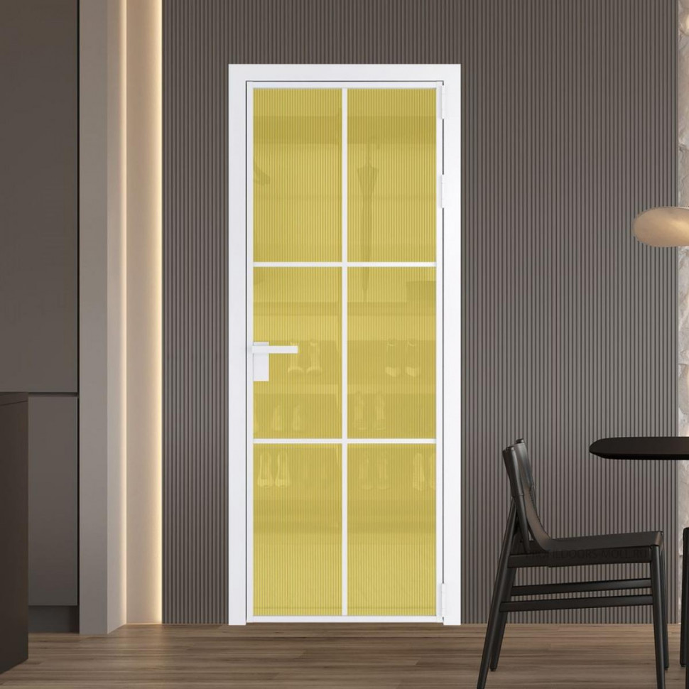 Межкомнатная дверь ProfilDoors 3 AG стекло Мору золото цвет профиля Вайт