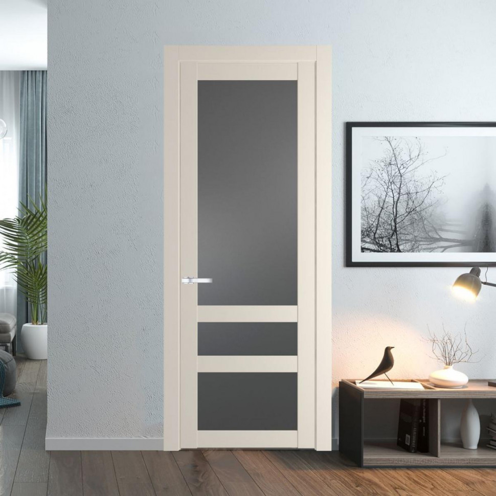 Межкомнатная дверь ProfilDoors 2.5.2 PD цвет Кремовая Магнолия вставка Графит