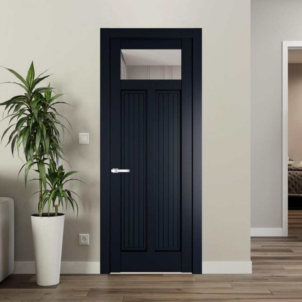 Межкомнатная дверь ProfilDoors 3.4.2PM Нэви Блу Прозрачное