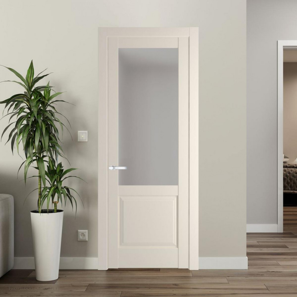 Межкомнатная дверь ProfilDoors 4.2.2 PD цвет Кремовая Магнолия вставка Матовое
