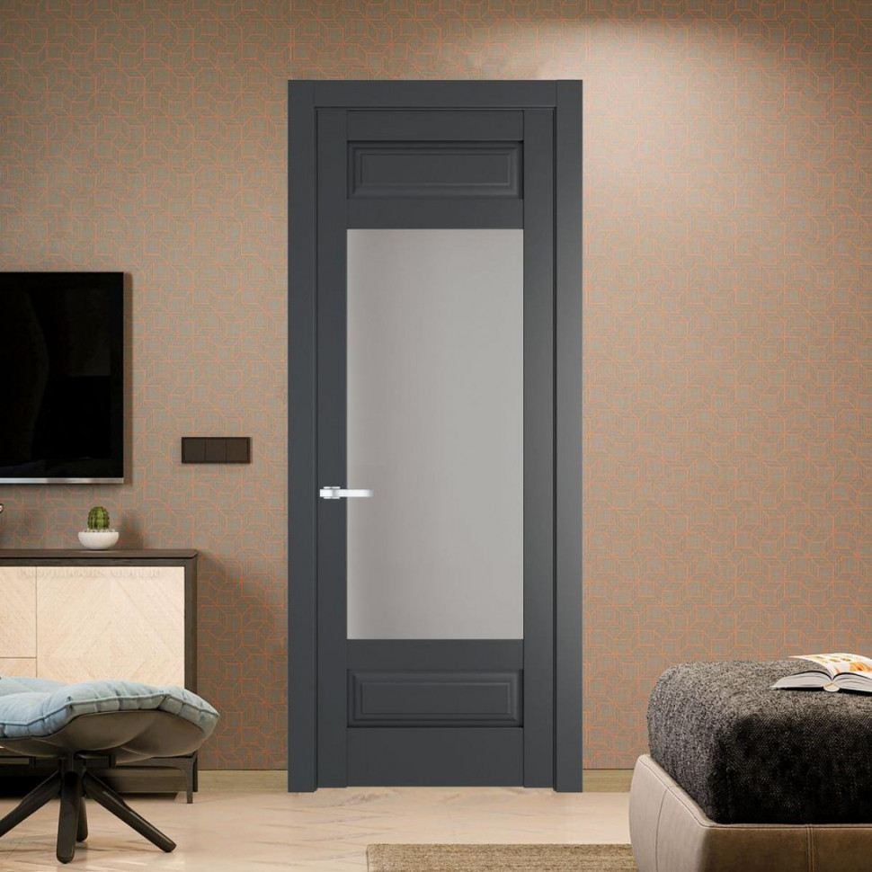 Межкомнатная дверь ProfilDoors 4.3.3 PD цвет Графит вставка Матовое