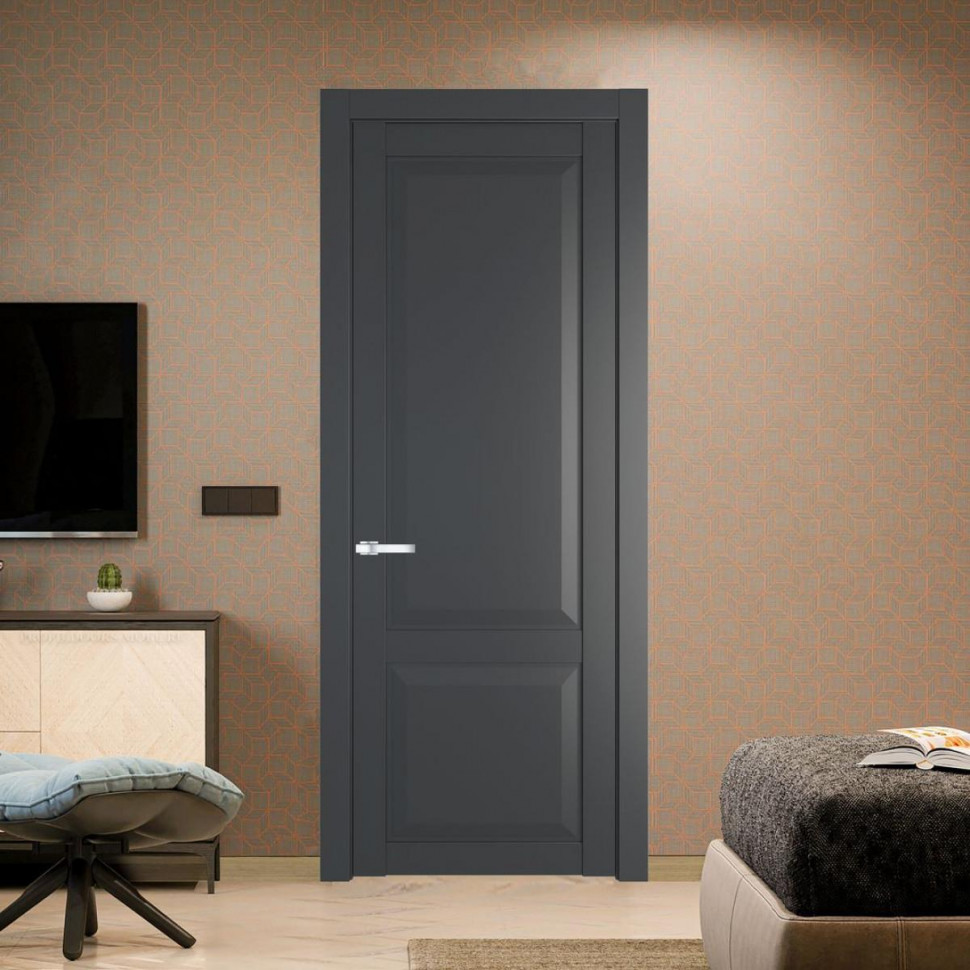 Межкомнатная дверь ProfilDoors 1.2.1 PD цвет Графит вставка Глухая