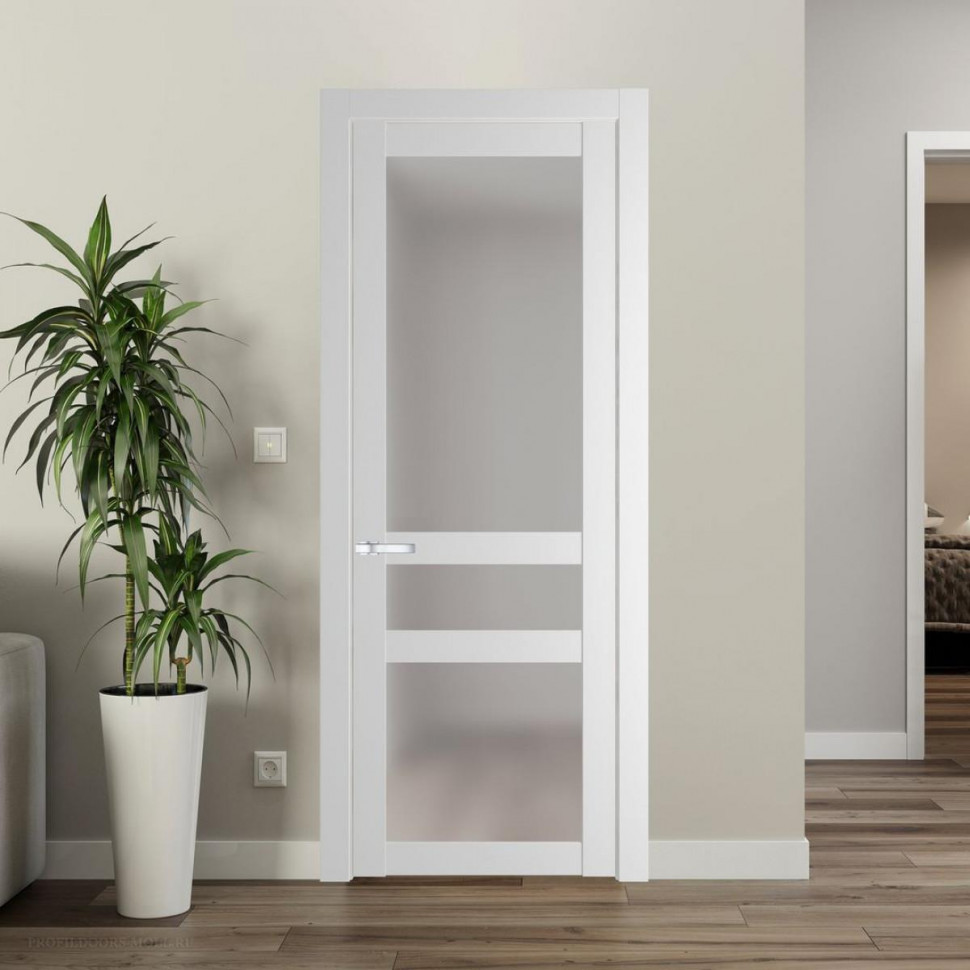 Межкомнатная дверь ProfilDoors 1.5.2 PD цвет Крем Вайт вставка Матовое