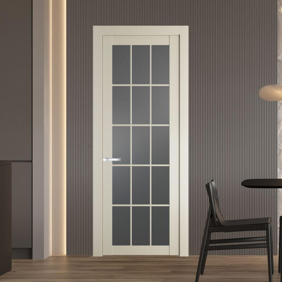 Межкомнатная дверь ProfilDoors 2.1.2 (р.15) PD цвет Перламутр белый вставка Графит