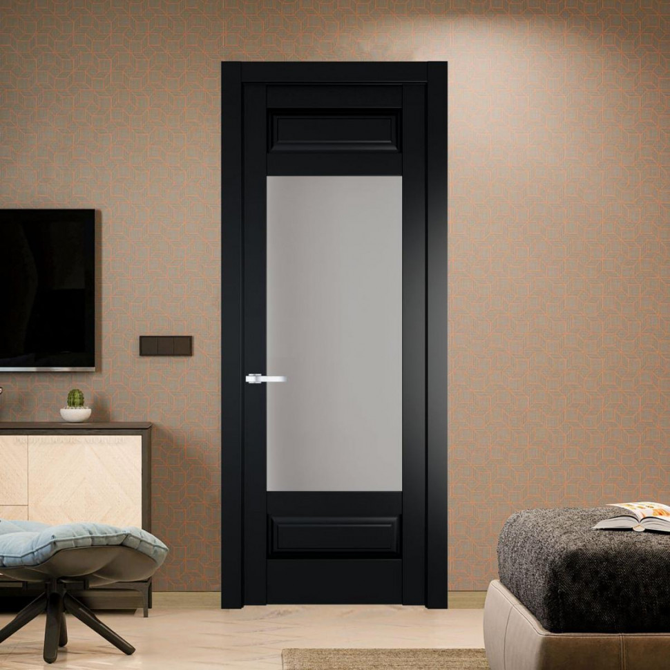 Межкомнатная дверь ProfilDoors 4.3.3 PD цвет Блэк вставка Матовое