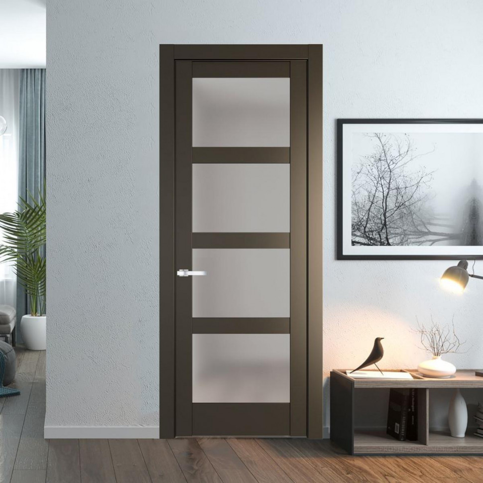 Межкомнатная дверь ProfilDoors 4.4.2 PD цвет Перламутр бронза вставка Матовое