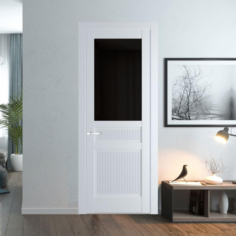 Межкомнатная дверь ProfilDoors 2.3.2PM Вайт Черное тонированное