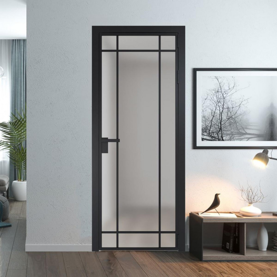 Межкомнатная дверь ProfilDoors 5 AG стекло Матовое цвет профиля Черный матовый