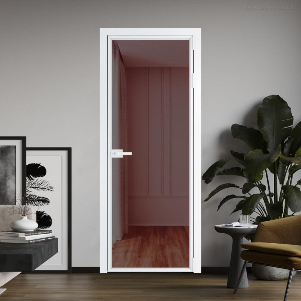 Межкомнатная дверь ProfilDoors 1 AX Золотистая бронза профиль Вайт