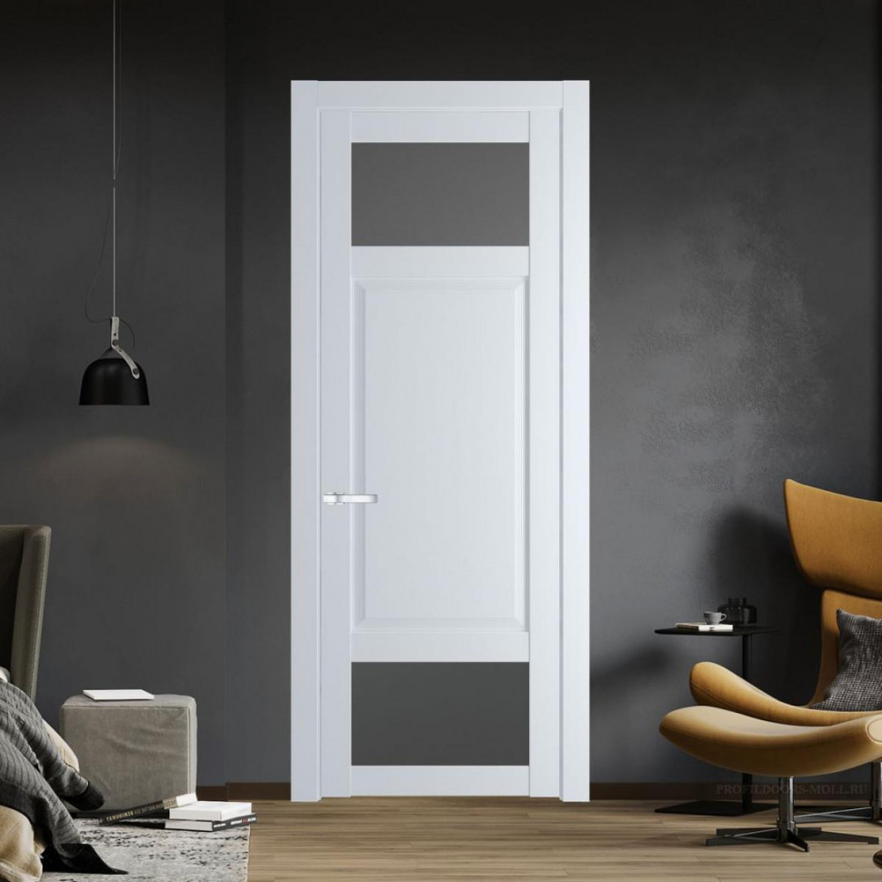 Межкомнатная дверь ProfilDoors 2.3.4 PD цвет Вайт вставка Графит