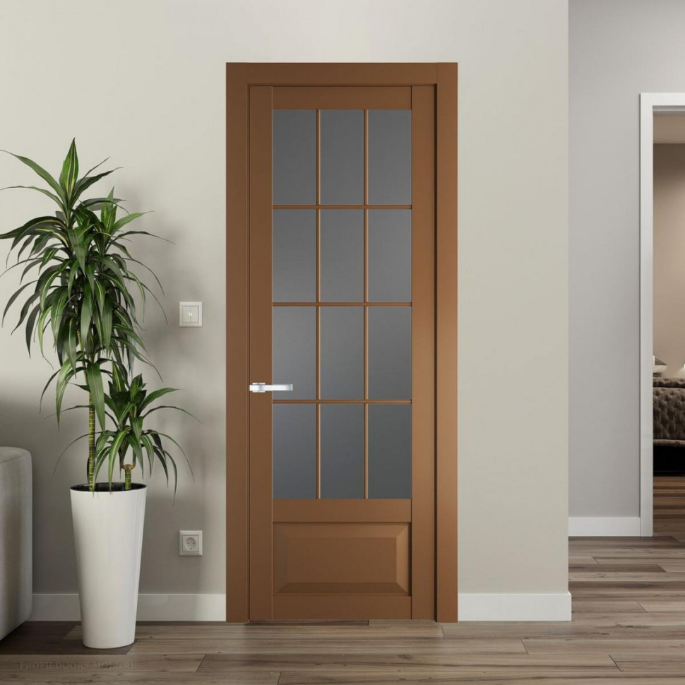 Межкомнатная дверь ProfilDoors 1.2.2 (р.12) PD цвет Перламутр золото вставка Графит
