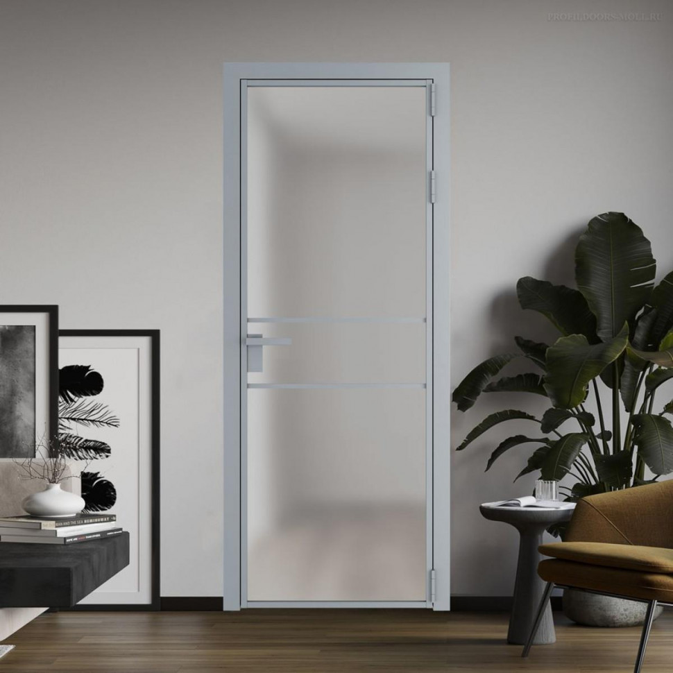 Межкомнатная дверь ProfilDoors 2 AG стекло Матовое цвет профиля Серебро