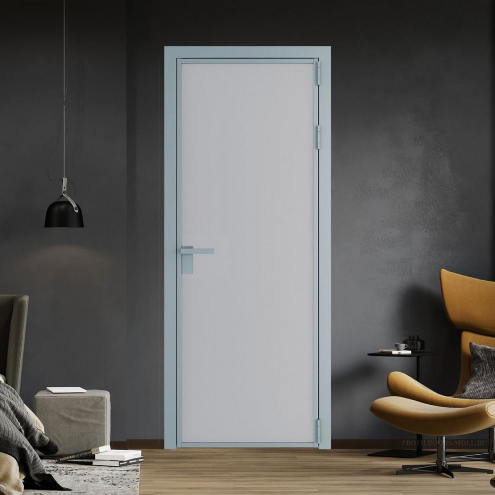 Межкомнатная дверь ProfilDoors 1 AP цвет Лайт грей элегант профиль Серебро