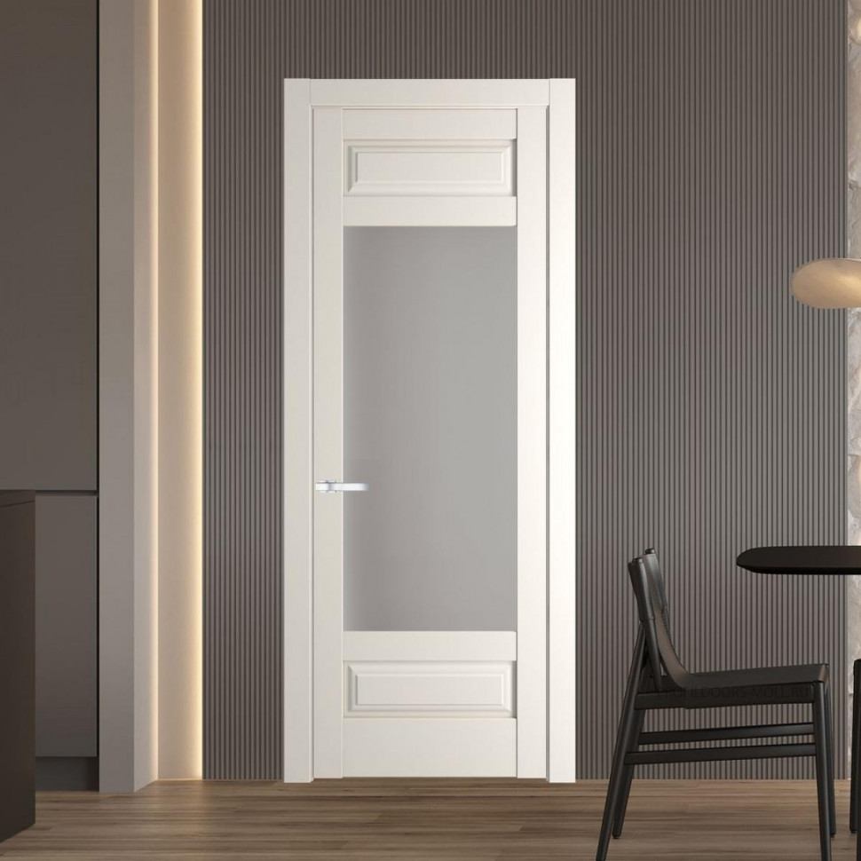 Межкомнатная дверь ProfilDoors 4.3.3 PD цвет Перламутр белый вставка Матовое
