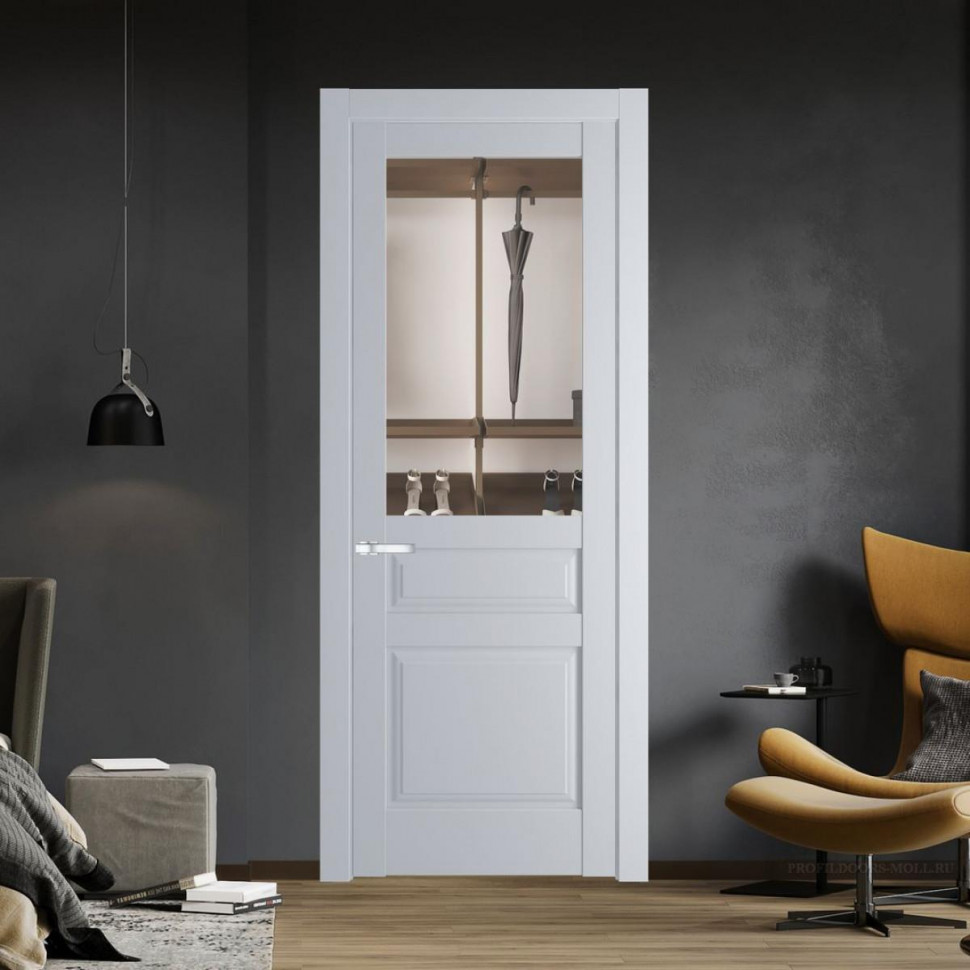 Межкомнатная дверь ProfilDoors 4.5.3 PD цвет Лайт Грей вставка Прозрачное