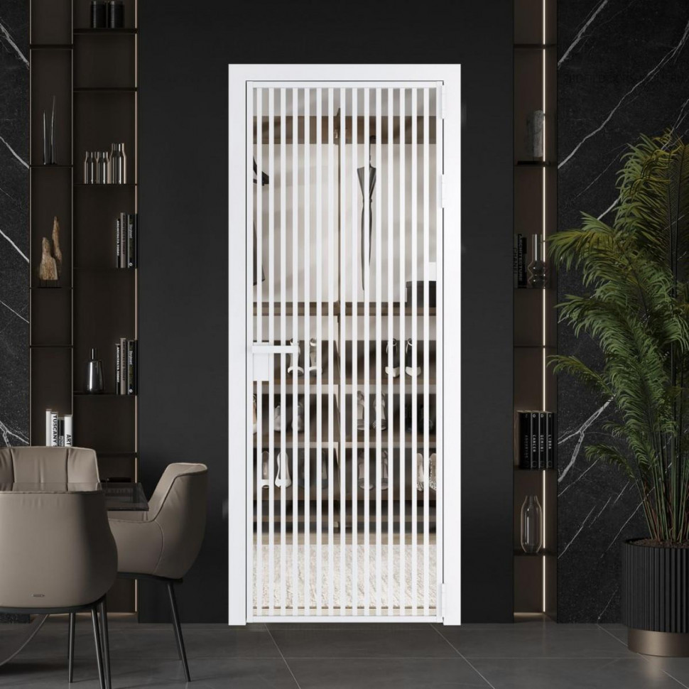 Межкомнатная дверь ProfilDoors 11 AG стекло Прозрачное цвет профиля Вайт