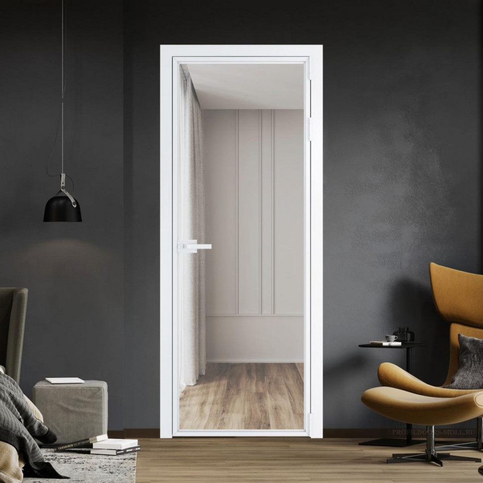 Межкомнатная дверь ProfilDoors 1 AX Прозрачное профиль Вайт