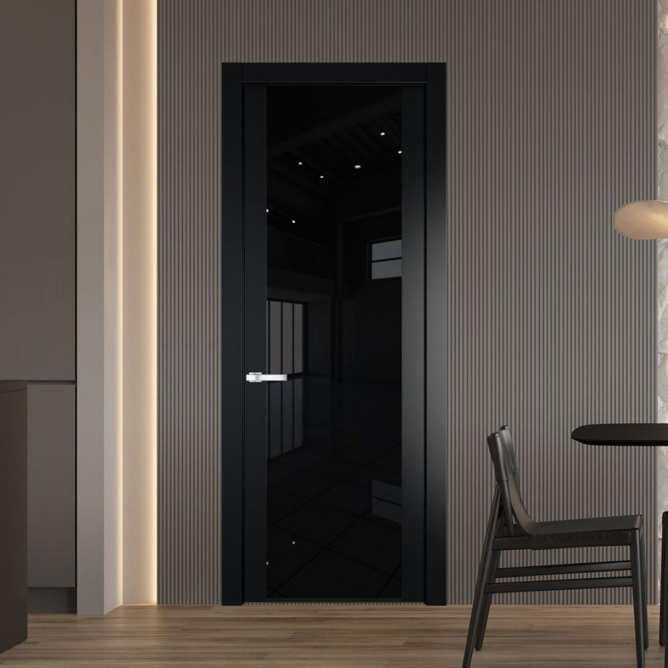Межкомнатная дверь ProfilDoors 1.13P Блэк Черный триплекс