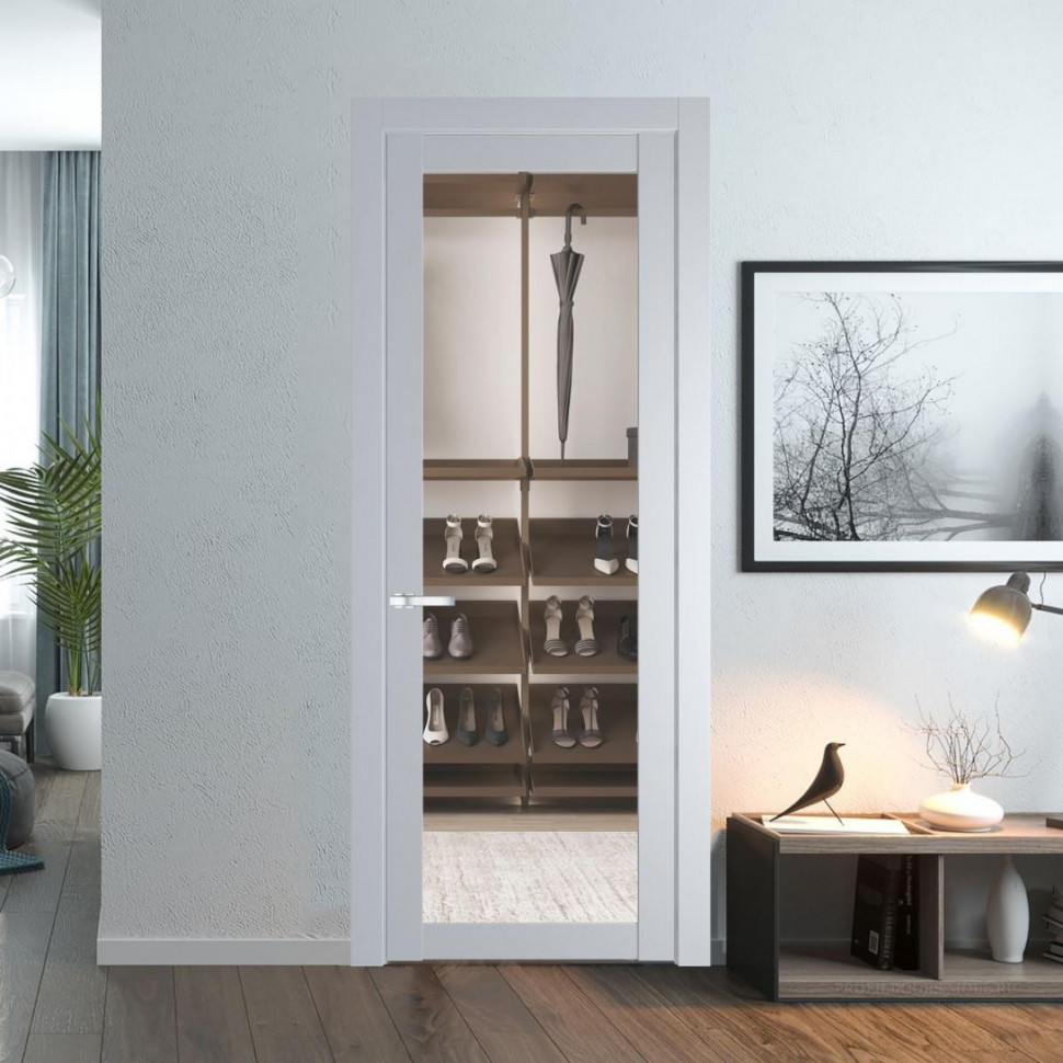 Межкомнатная дверь ProfilDoors 2.1.2 PD цвет Лайт Грей вставка Прозрачное