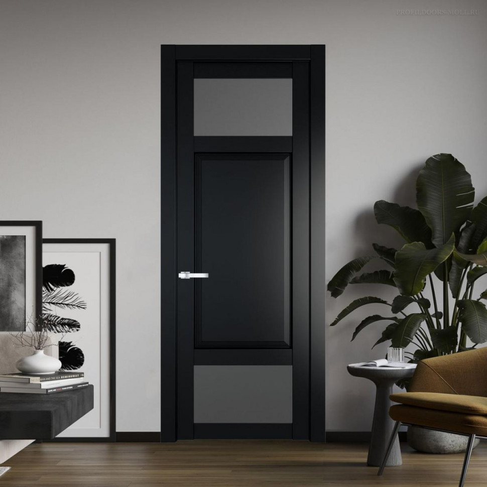 Межкомнатная дверь ProfilDoors 2.3.4 PD цвет Блэк вставка Графит