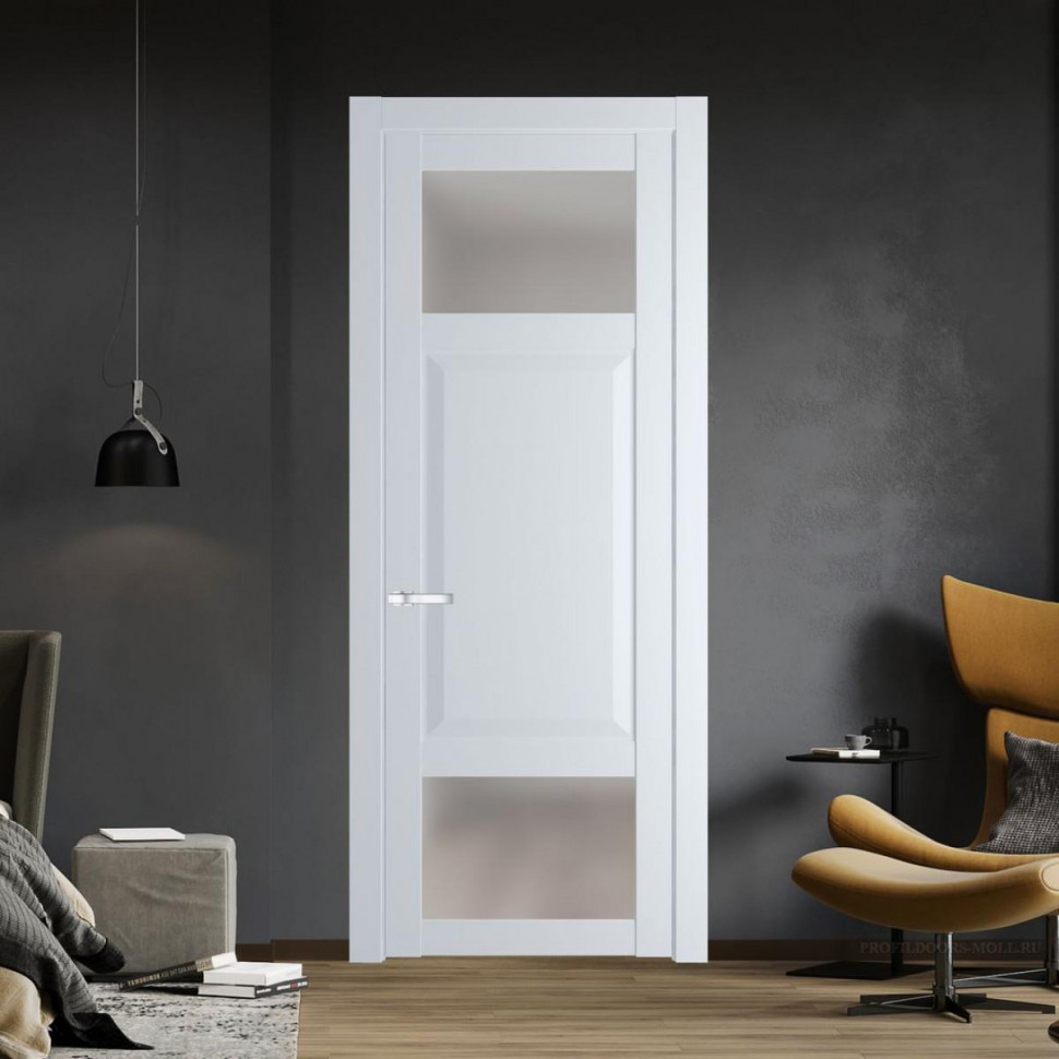 Межкомнатная дверь ProfilDoors 1.3.4 PD цвет Вайт вставка Матовое