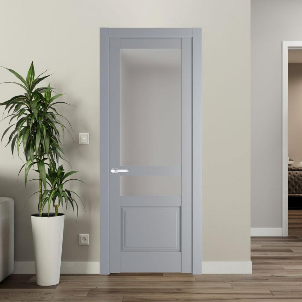 Межкомнатная дверь ProfilDoors 3.5.4 PD цвет Смоки вставка Матовое