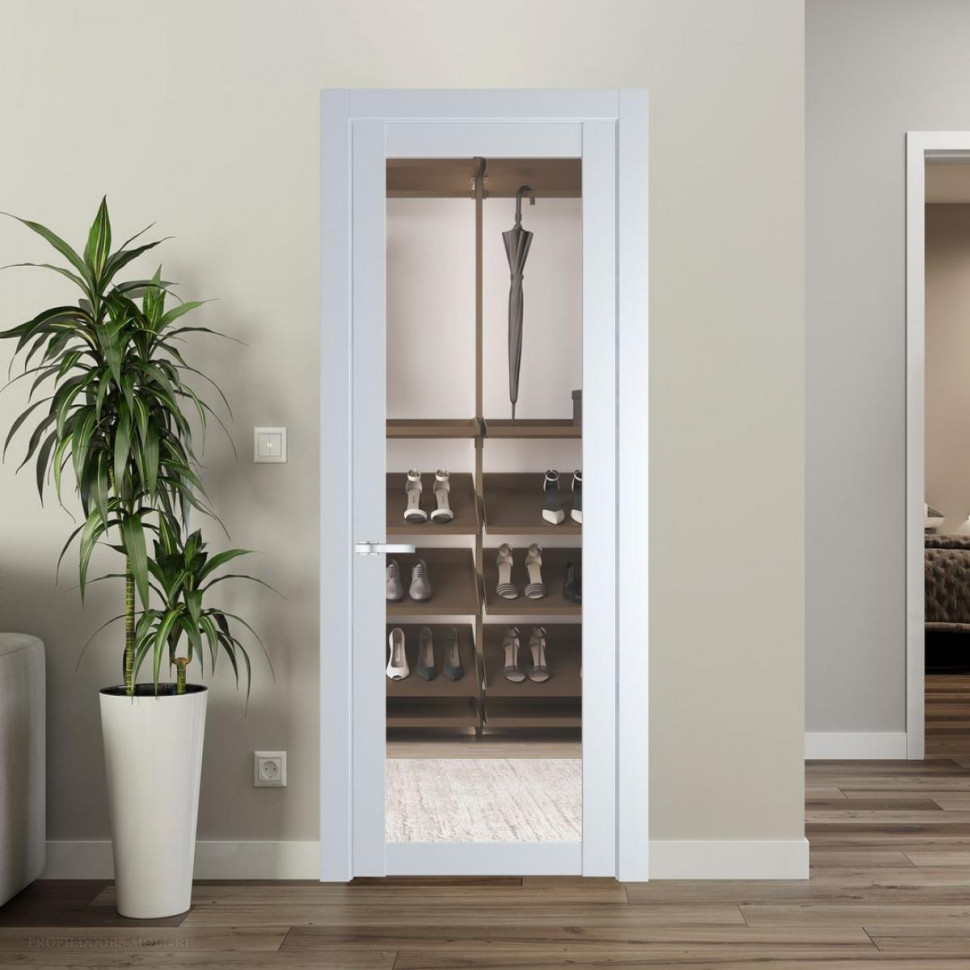 Межкомнатная дверь ProfilDoors 2.1.2 PD цвет Вайт вставка Прозрачное