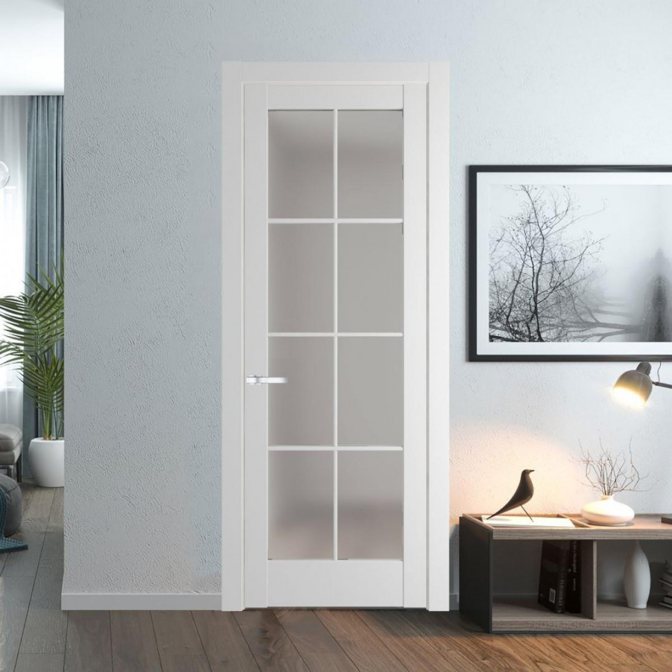 Межкомнатная дверь ProfilDoors 4.1.2 (р.8) PD цвет Крем Вайт вставка Матовое