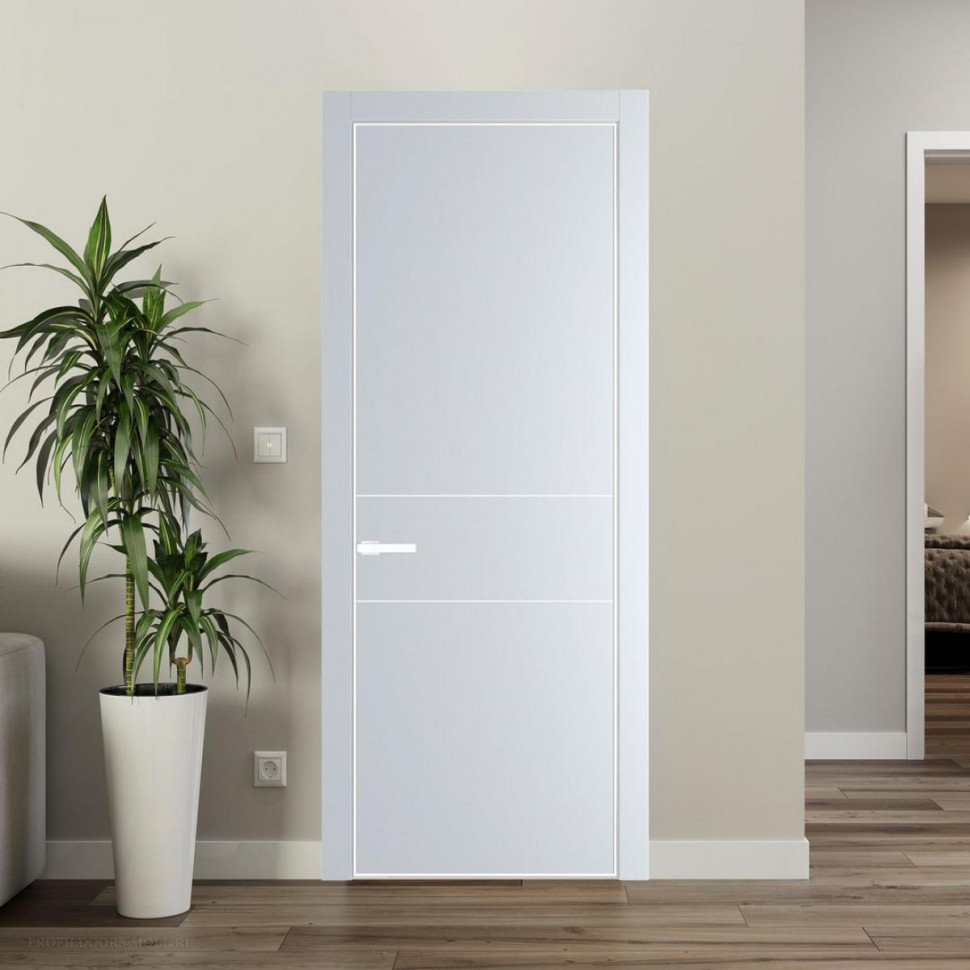 Межкомнатная дверь ProfilDoors 14 PA Вайт с профилем Вайт