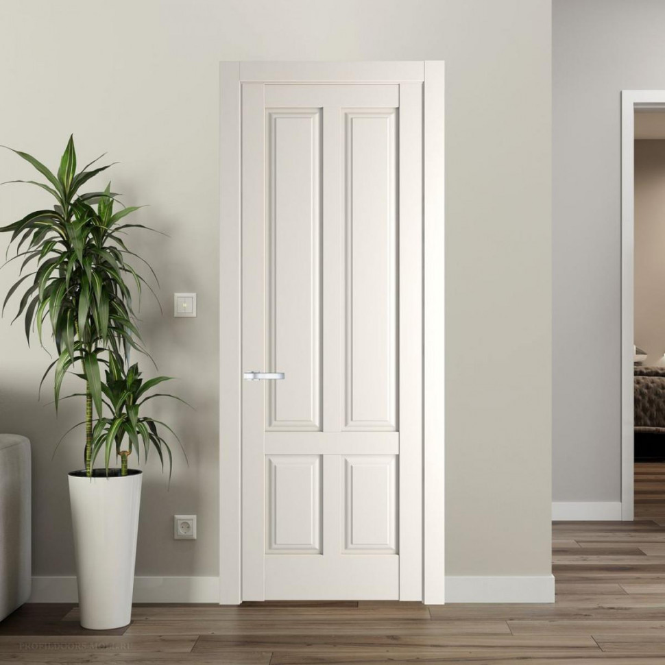 Межкомнатная дверь ProfilDoors 4.8.1 PD цвет Перламутр белый вставка Глухая