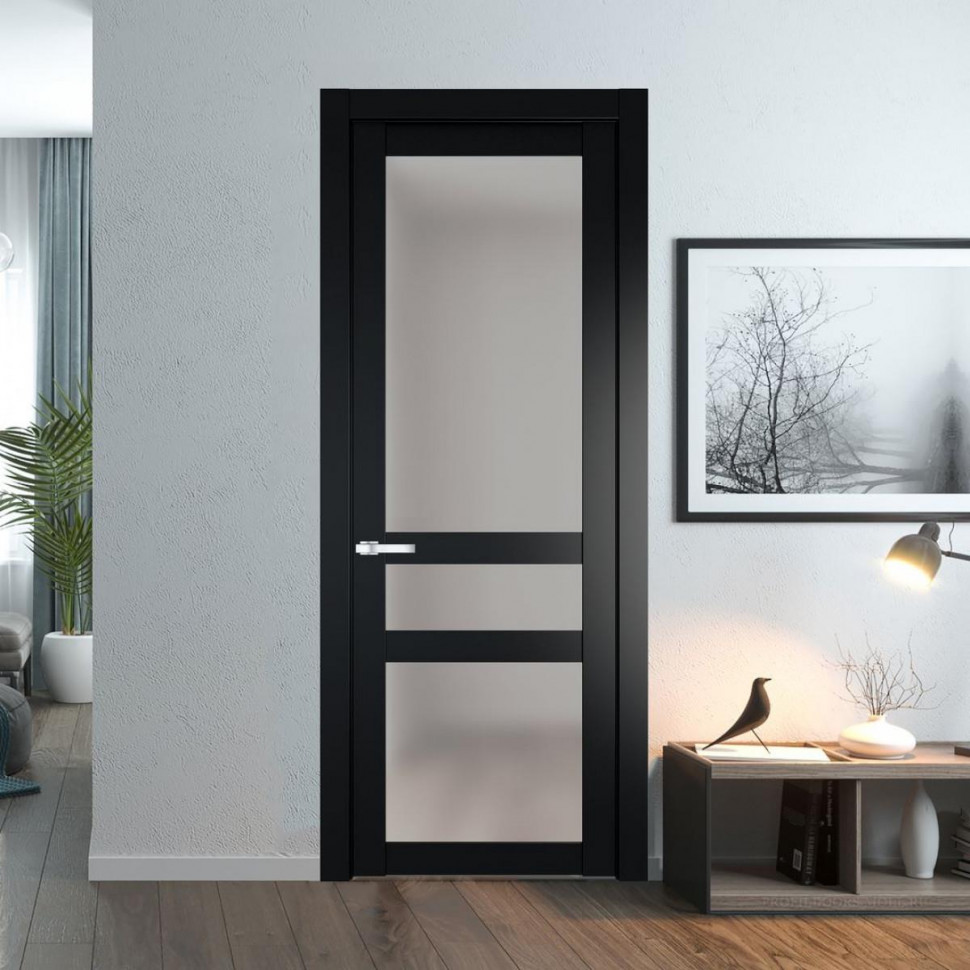 Межкомнатная дверь ProfilDoors 1.5.2 PD цвет Блэк вставка Матовое