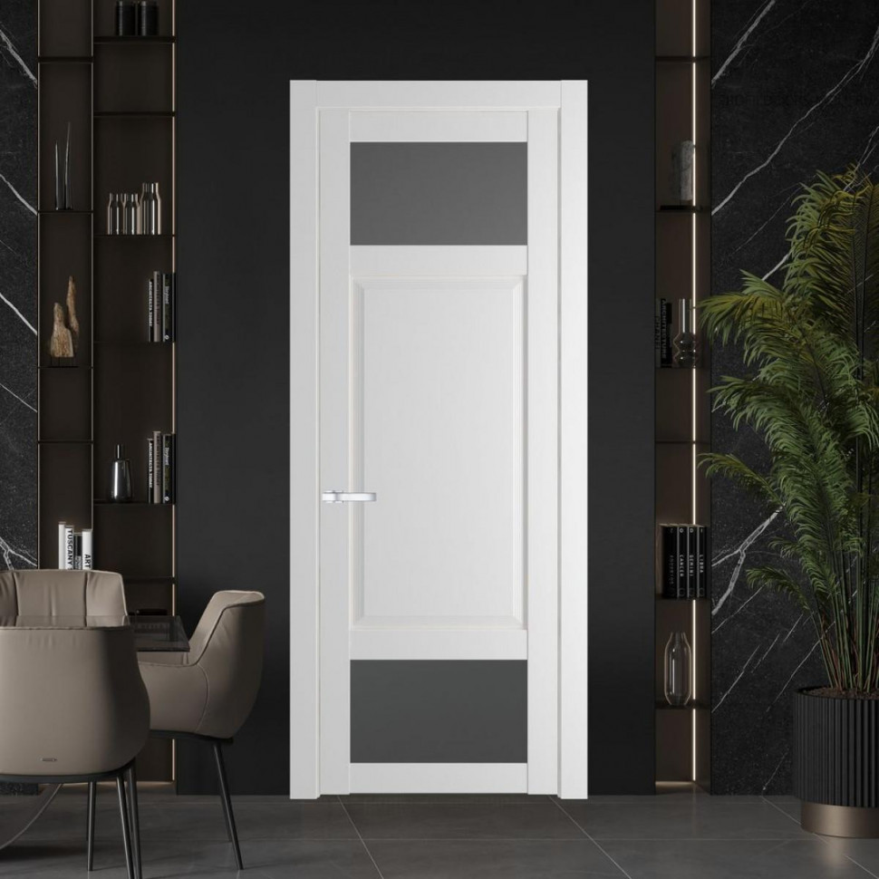 Межкомнатная дверь ProfilDoors 2.3.4 PD цвет Крем Вайт вставка Графит