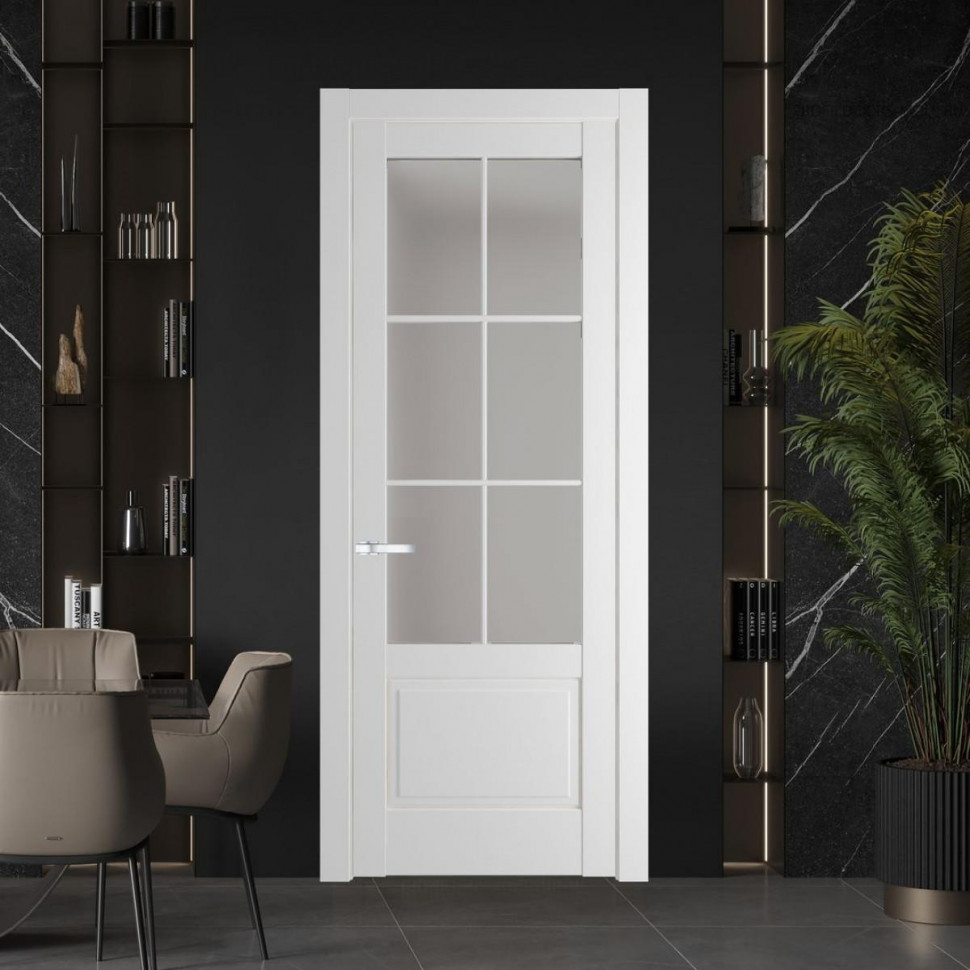 Межкомнатная дверь ProfilDoors 3.2.2 (р.6) PD цвет Крем Вайт вставка Матовое