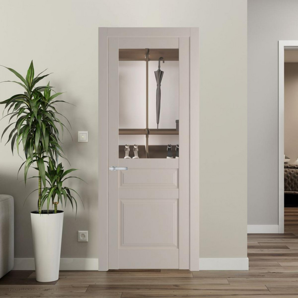 Межкомнатная дверь ProfilDoors 4.5.3 PD цвет Сэнд вставка Прозрачное