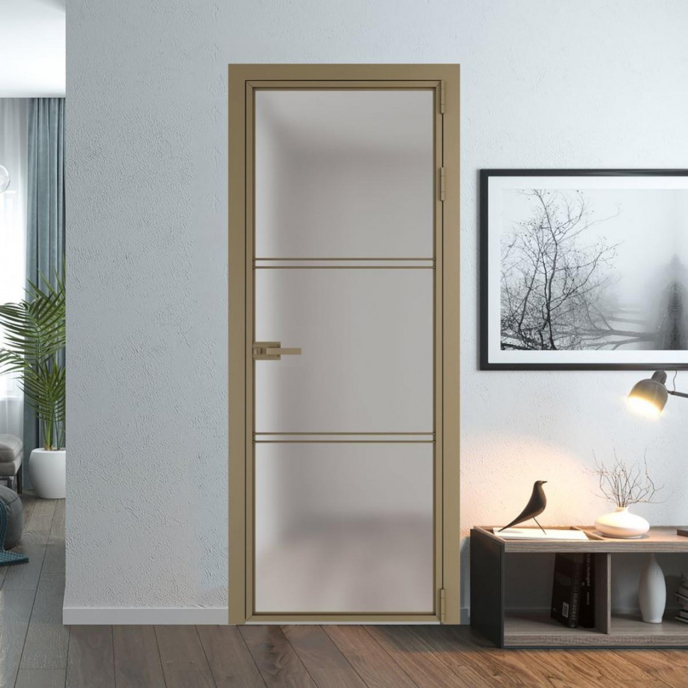 Межкомнатная дверь ProfilDoors 3 AX Матовое профиль Шампань