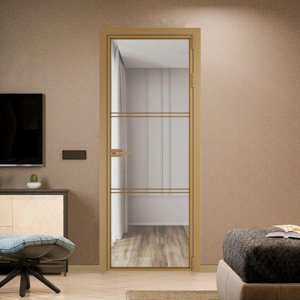 Межкомнатная дверь ProfilDoors 3 AX Прозрачное профиль Золото