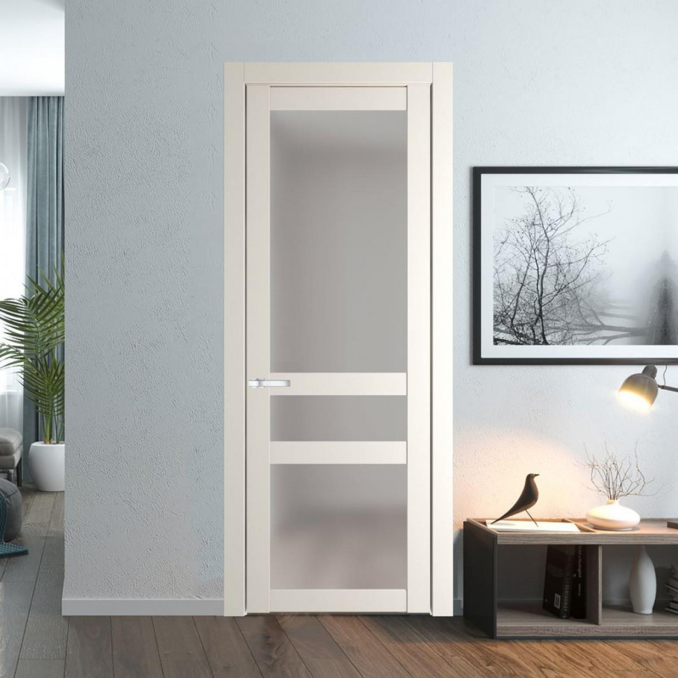 Межкомнатная дверь ProfilDoors 1.5.2 PD цвет Перламутр белый вставка Матовое