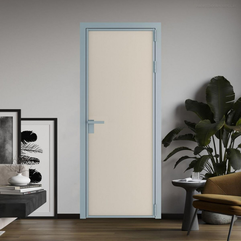 Межкомнатная дверь ProfilDoors 1 AP цвет Перламутр белый элегант профиль Серебро