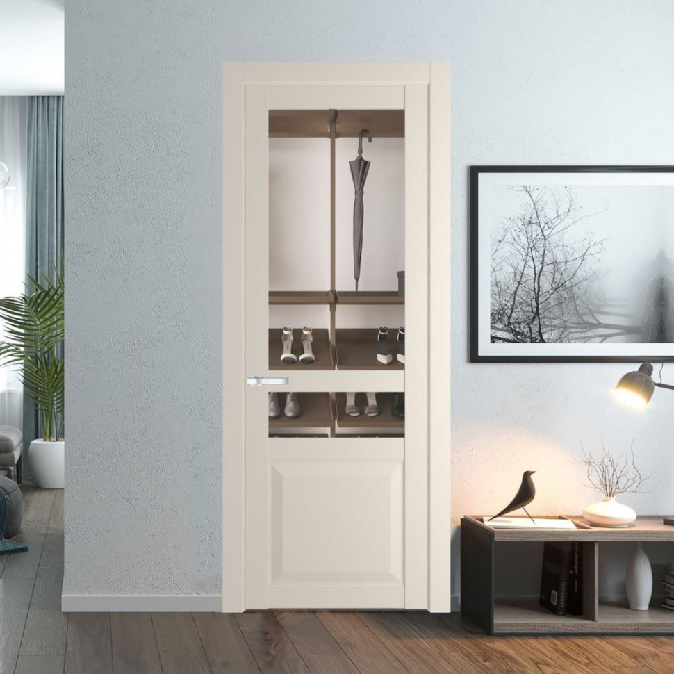 Межкомнатная дверь ProfilDoors 1.5.4 PD цвет Кремовая Магнолия вставка Прозрачное